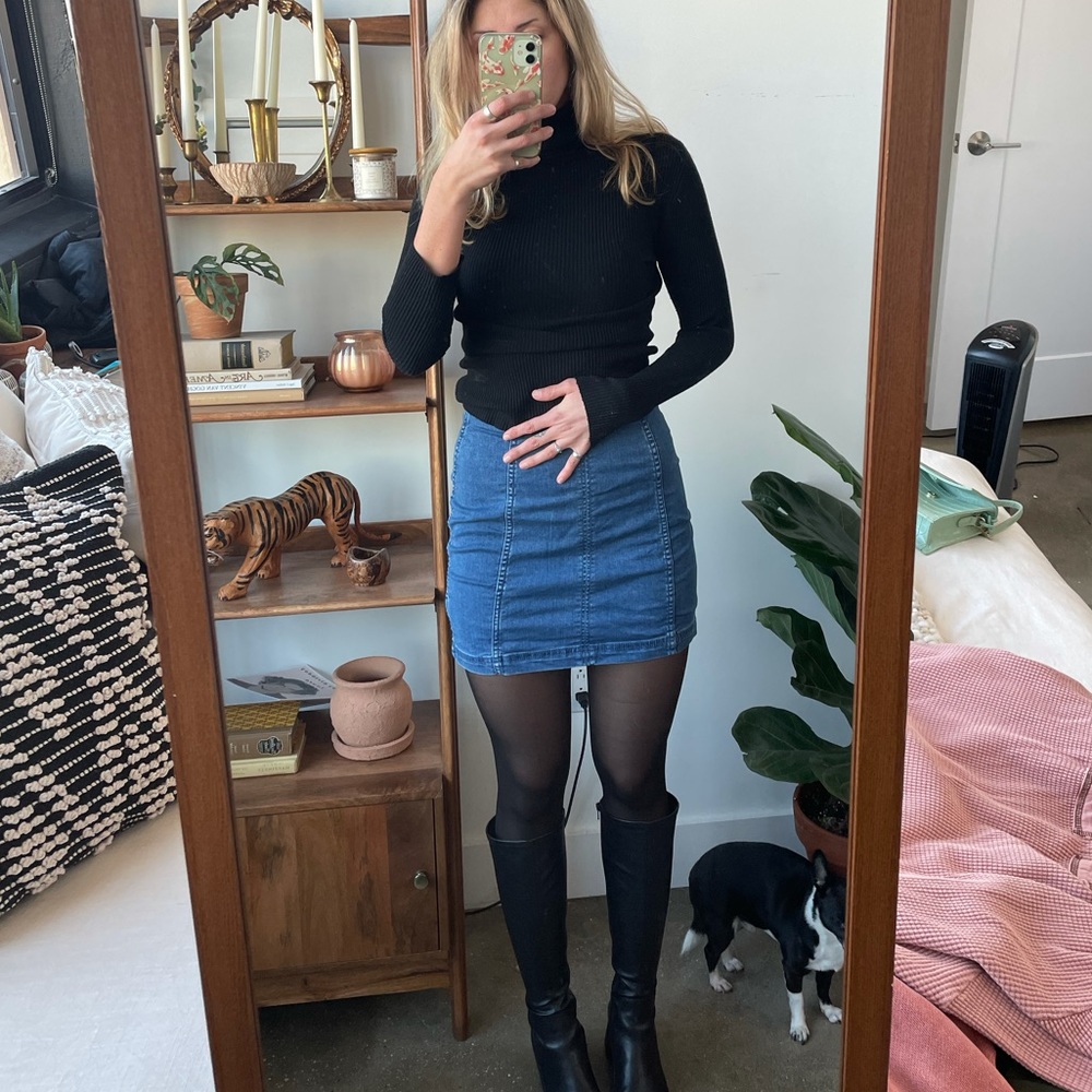 Free People Denim Mini Skirt